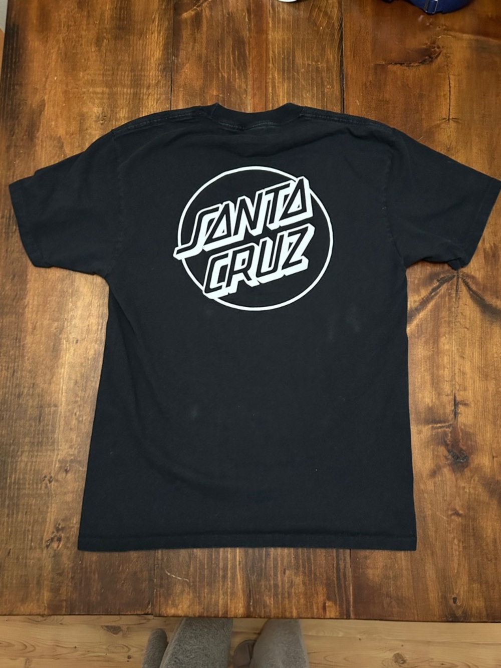 Santa Cruz Black Logo Mens Medium Tee Skateboarding Vibe 100% Cotton T-Shirt